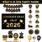 Graduation Party Decorations 2026 – Gold Themed Class of 2026 Complete Set | Congrats Grad Banner, Backdrop, Balloons, Streamers & Table Decor Kit